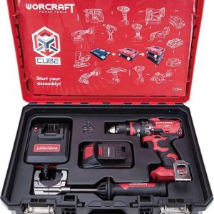 Worcraft XCUBE004 Toolbox, aku skrutkovač CHD-S20LiBH, 1x 4.0 Ah akumulátor, 114871