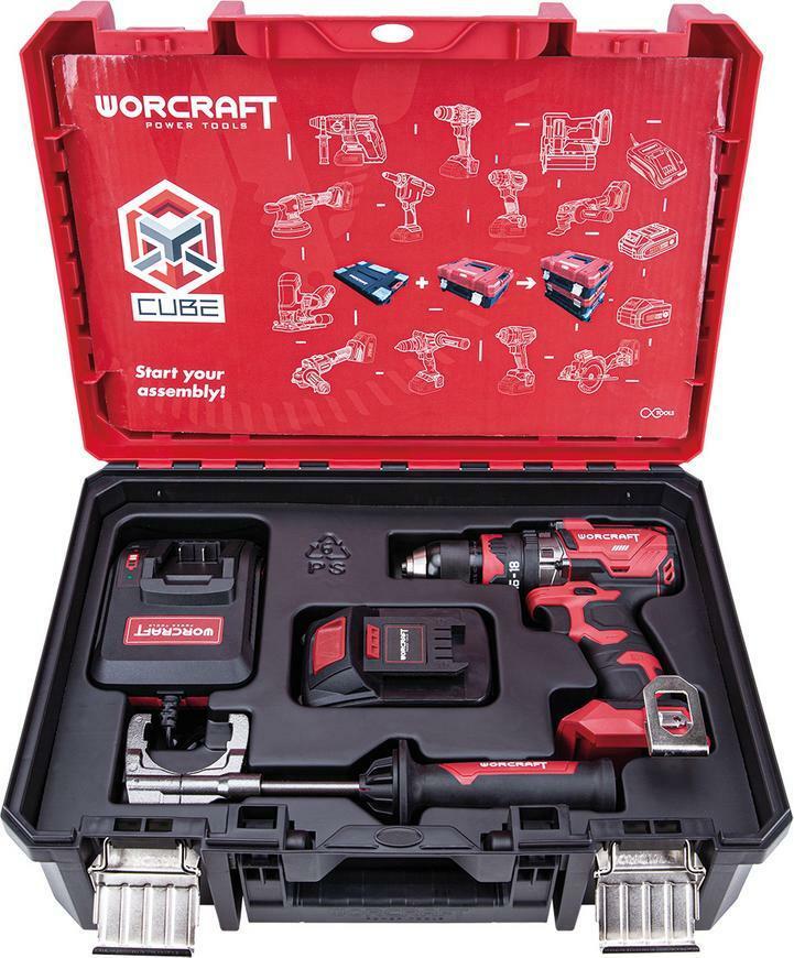 Worcraft XCUBE004 Toolbox, aku skrutkovač CHD-S20LiBH, 1x 4.0 Ah akumulátor, 114871
