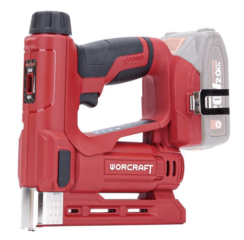 Worcraft CNS-S20LiC ShareSYS aku sponkovačka s reguláciou, sponky U + klince T, 20V bez aku