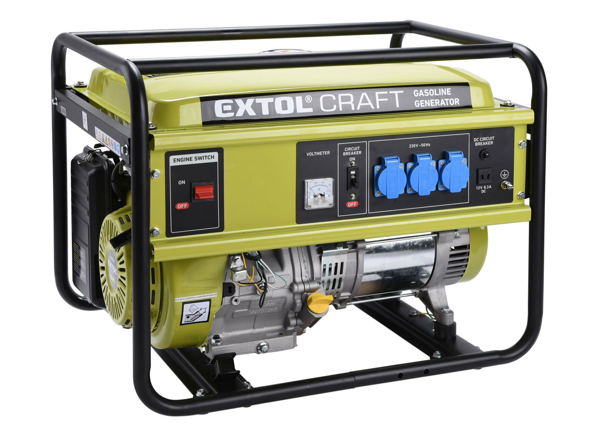 Extol Craft elektrocentrála rámová benzínová, 1F, 5,5kW/230V, 421010