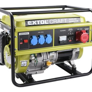 Extol Craft elektrocentrála rámová benzínová, 3F, 5,5kW/400V, 421011